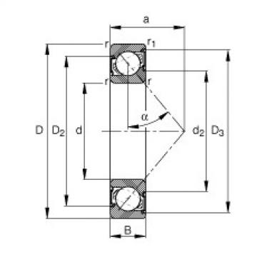  7007-B-2R-TVP FAG Angular Contact Ball bearing 