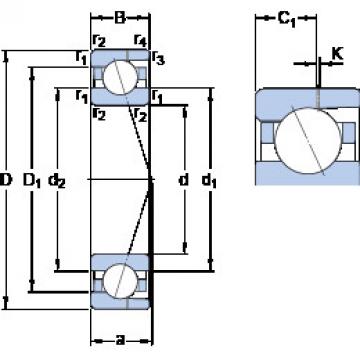  7007 CD/P4AH KF Angular Contact Ball bearing 