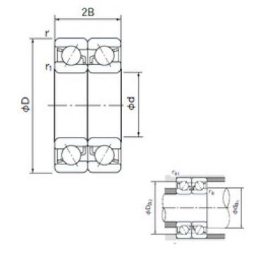  7007DB NACHI Angular Contact Ball bearing 