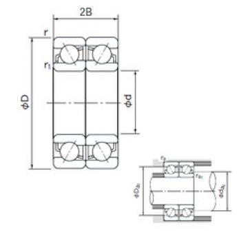  7007CDF NACHI Angular Contact Ball bearing 