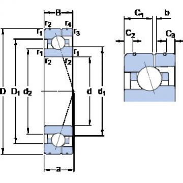  7008 CE/P4AL KF Angular Contact Ball bearing 