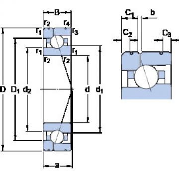  7008 CE/P4AL1 KF Angular Contact Ball bearing 