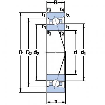  7008 ACB/HCP4A KF Angular Contact Ball bearing 