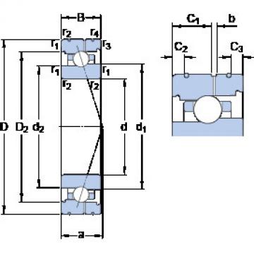  7008 ACB/HCP4AL KF Angular Contact Ball bearing 