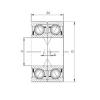  7007 B-UX CX Angular Contact Ball bearing 